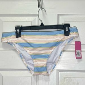 Ninety-Nine Women’s Striped Cinch Back Hipster Swimsuit Bottom Size XL. NWT